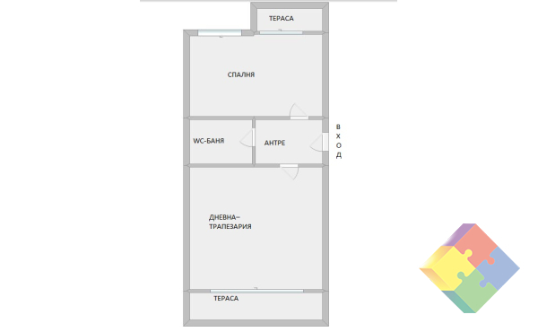 ДВУСТАЕН АПАРТАМЕНТ С ПАРКОМЯСТО В ЛУКСОЗЕН ЗАТВОРЕН КОМПЛЕКС – КВ. ТРОШЕВО